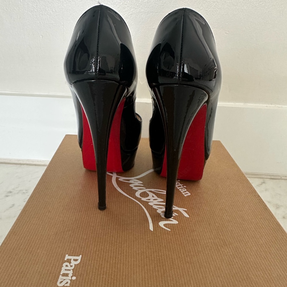 Christian Louboutin Lady Peep 150 Patent Leather Pumps
Women's Size: 35.5